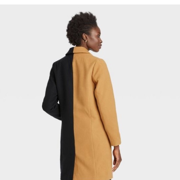 Colorblock Pea Coat - Picture 2 of 3
